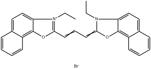 3-ethyl-2-[3-(3-ethylnaphth[2,1-d]oxazol-2(3H)-ylidene)propenyl]naphth[1,2-d]oxazolium bromide 结构式