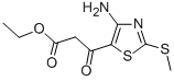 3-[4-氨基-2-(甲硫基)-5-噻唑基]-3-氧代丙酸乙酯 结构式