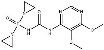 1-(Di(1-aziridinyl)phosphinyl)-3-(5,6-dimethoxy-4-pyrimidinyl)urea 结构式