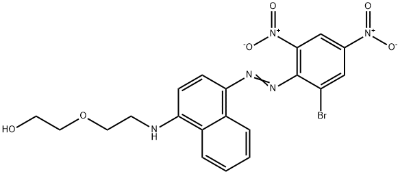2-[2-[[4-[(2-bromo-4,6-dinitrophenyl)azo]-1-naphthyl]amino]ethoxy]ethanol 结构式