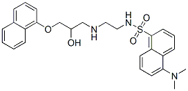 1-((2-(5-dimethylamino)naphthalene-1-sulfonylaminoethyl)amino)-3-(1-naphthaleneoxy)-2-propanol 结构式
