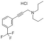 N,N-Dipropyl-3-(3-(trifluoromethyl)phenyl)-2-propyn-1-amine hydrochlor ide 结构式