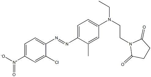 1-[2-[[4-[(2-chloro-4-nitrophenyl)azo]-m-tolyl]ethylamino]ethyl]pyrrolidine-2,5-dione 结构式