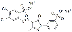 4,5-二氯-2-[[4,5-二氢-3-甲基-5-氧代-1-(3-磺酰氧基苯基)-1H-吡唑-4-基]偶氮]苯磺酸二钠 结构式