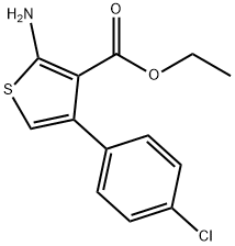 2-氨基-4-(4-氯苯基)-3-甲酸乙酯基噻吩 结构式