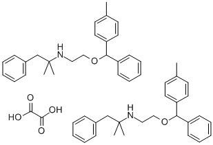 Phenethylamine, alpha,alpha-dimethyl-N-(2-((4-methylphenyl)phenylmetho xy)ethyl)-, ethanedioate (2:1) 结构式