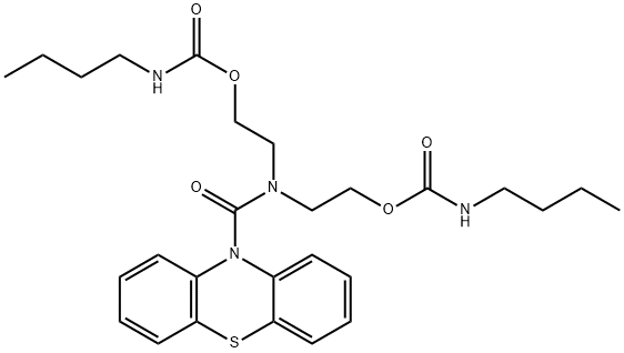 Di(butylcarbamic acid)2,2'-[[(10H-phenothiazin-10-yl)carbonyl]imino]diethyl ester 结构式