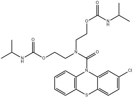 Bis(1-methylethylcarbamic acid)2,2'-(2-chloro-10H-phenothiazin-10-ylcarbonylimino)diethyl ester 结构式