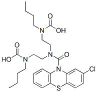 Di(butylcarbamic acid)2,2'-[[(2-chloro-10H-phenothiazin-10-yl)carbonyl]imino]bisethyl ester 结构式