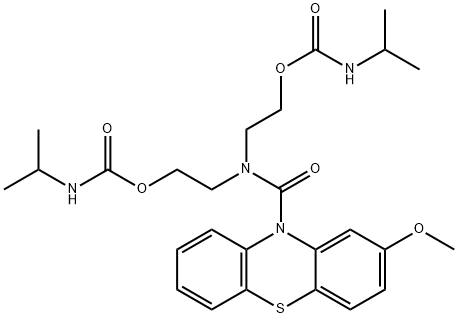 Bis(1-methylethylcarbamic acid)2,2'-(2-methoxy-10H-phenothiazin-10-ylcarbonylimino)diethyl ester 结构式