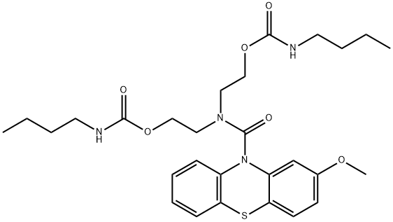 Di(butylcarbamic acid)2,2'-[[(2-methoxy-10H-phenothiazin-10-yl)carbonyl]imino]bisethyl ester 结构式