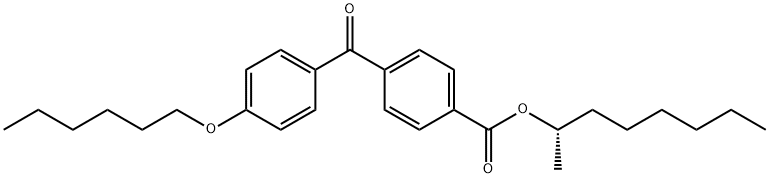 1-methylheptyl (S)-4-[4-(hexyloxy)benzoyl]benzoate 结构式
