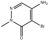 5-氨基-4-溴-2-甲基-2H-哒嗪-3-酮 结构式