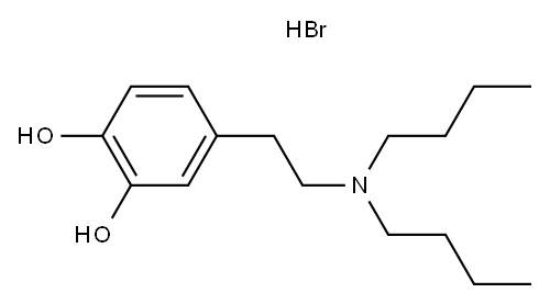 1,2-BENZENEDIOL, 4-[2-(DIBUTYLAMINO)ETHYL]-, HYDROBROMIDE 结构式