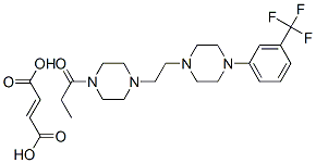 but-2-enedioic acid, 1-[4-[2-[4-[3-(trifluoromethyl)phenyl]piperazin-1 -yl]ethyl]piperazin-1-yl]propan-1-one 结构式