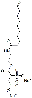 disodium 1-[2-[(1-oxoundec-10-enyl)amino]ethyl] 2-sulphonatosuccinate 结构式
