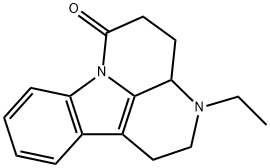 6H-Indolo(3,2,1-de)(1,5)naphthyridin-6-one, 1,2,3,3a,4,5-hexahydro-3-e thyl- 结构式