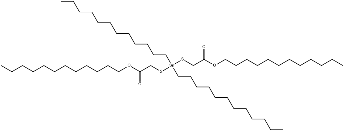 dodecyl 4,4-didodecyl-7-oxo-8-oxa-3,5-dithia-4-stannaicosanoate 结构式