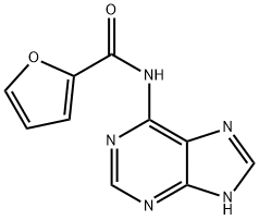 6-(2-糠酰氨)嘌呤 结构式