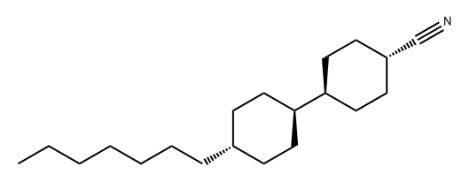 反,反-4'-庚基-1,1'-二环己基-4-羧酸腈 结构式