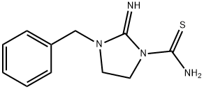 1-Imidazolidinecarbothioamide,  2-imino-3-(phenylmethyl)- 结构式