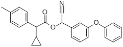 alpha-(1-Cyclopropyl)-4-methylbenzeneacetic acid cyano(3-phenoxyphenyl )methyl ester 结构式