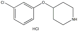 4-(3-CHLOROPHENOXY)PIPERIDINE, HCL 结构式