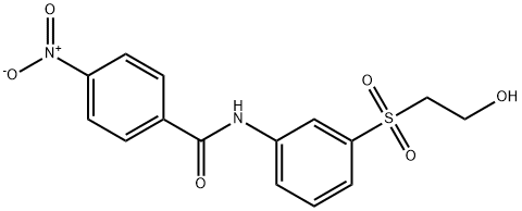 N-[3-[(2-hydroxyethyl)sulphonyl]phenyl]-4-nitrobenzamide 结构式