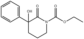 1-(ethoxycarbonyl)-3-hydroxy-3-phenyl-2-piperidinone 结构式