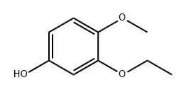 3-乙氧基-4-甲氧基苯酚 结构式