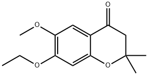 2,2-二甲基-7-乙氧基-6-甲氧基-4-二氢色原酮 结构式