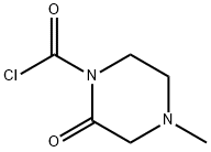 1-Piperazinecarbonyl chloride, 4-methyl-2-oxo- (9CI) 结构式