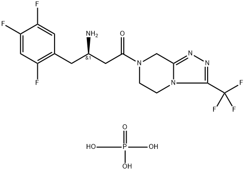 磷酸西他列汀一水合物 结构式