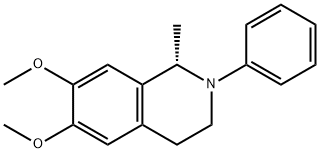 (1S)-6,7-Dimethoxy-1-methyl-1,2,3,4-tetrahydro-2-phenylisoquinoline 结构式