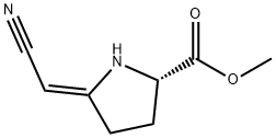L-Proline, 5-(cyanomethylene)-, methyl ester, (Z)- (9CI) 结构式