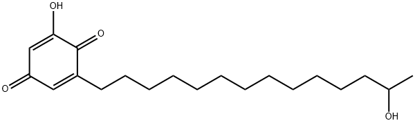 2-Hydroxy-6-(13-hydroxytetradecyl)-2,5-cyclohexadiene-1,4-dione 结构式
