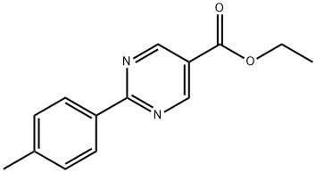 2-(对-甲苯基)嘧啶-5-甲酸乙酯 结构式