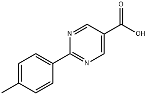 2-(4-甲基苯基)嘧啶-5-甲酸 结构式