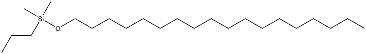 Silane, dimethyl(octadecyloxy)propyl- 结构式