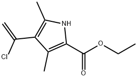 3-(A-CHLOROETHENYL)-2,4-DIMETHYL-5-CARBETHOXYPYRROLE 结构式