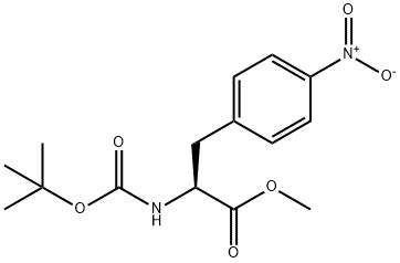 N-BOC-4-硝基-L-苯丙氨酸甲酯 结构式