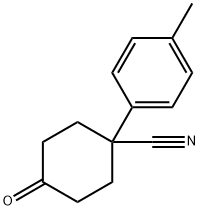 4-氧代-1-(对-甲苯基)环己甲腈 结构式