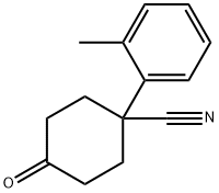 4-氧代-1-(邻甲苯基)环己甲腈 结构式