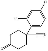 1-(2,4-二氯苯基)-4-氧代环己甲腈 结构式