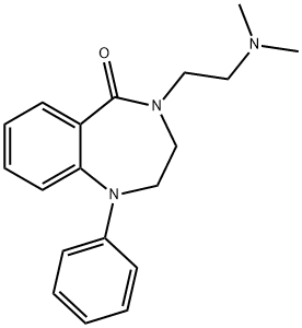 1,2,3,4-Tetrahydro-4-(2-dimethylaminoethyl)-1-phenyl-5H-1,4-benzodiazepin-5-one 结构式