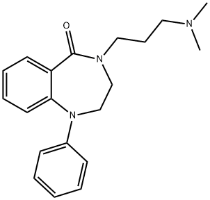 1,2,3,4-Tetrahydro-4-(3-dimethylaminopropyl)-1-phenyl-5H-1,4-benzodiazepin-5-one 结构式