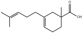 1-methyl-3-(4-methyl-3-pentenyl)cyclohex-3-ene-1-carboxylic acid 结构式