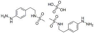 bis[N-[2-(4-hydrazinophenyl)ethyl]methanesulphonamide] sulphate 结构式