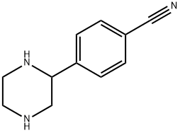 4-PIPERAZIN-2-YL-BENZONITRILE 结构式