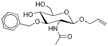 烯丙基2-乙酰氨基-3-O-苄基-2-脱氧-Β-D-吡喃葡萄糖 结构式
